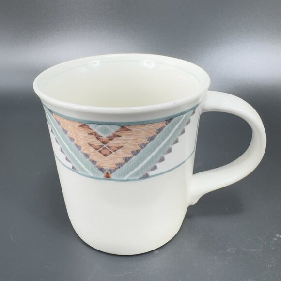 Mikasa Intaglio Santa Fe Ceramic Coffee Mug Cup Set 2 Mugs Cups Set Stoneware - Picture 9 of 14